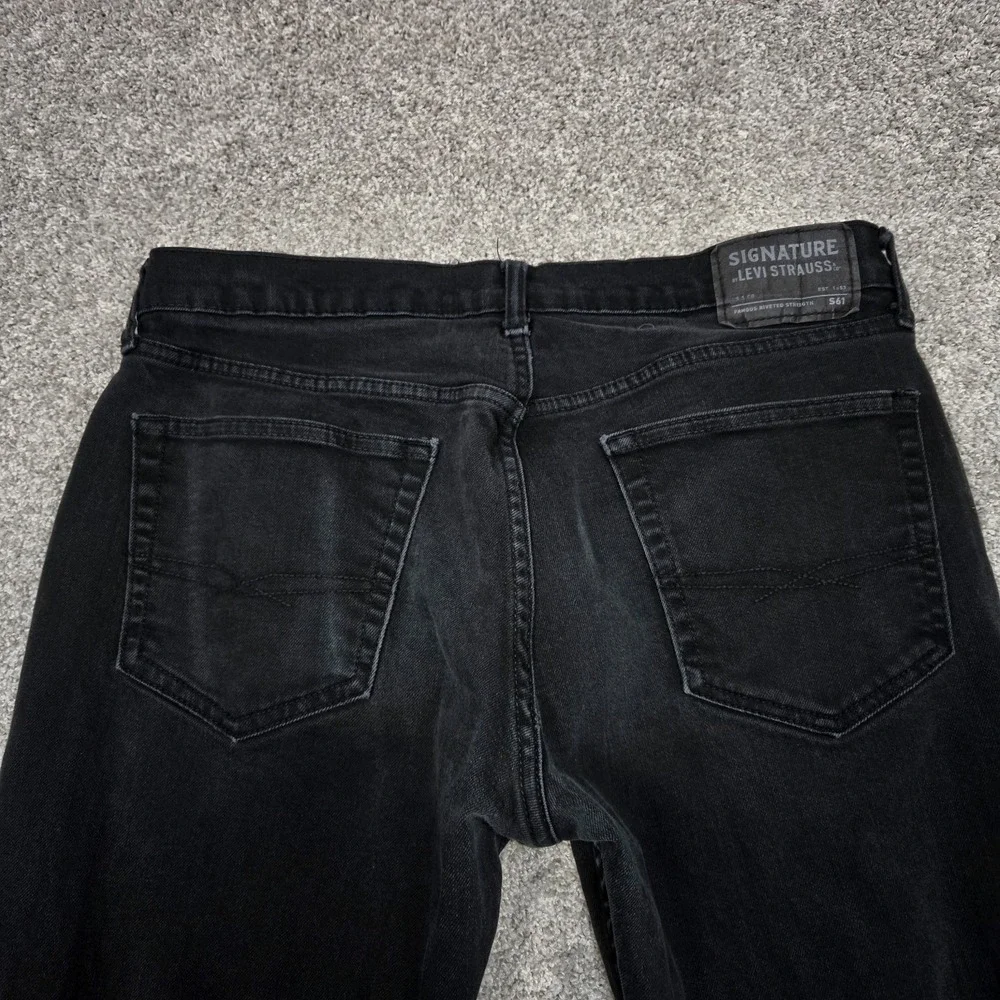 Levi‎ Strauss Signature S61 Relaxed jeans mens 33x32 (fits 33x30) charcoal black